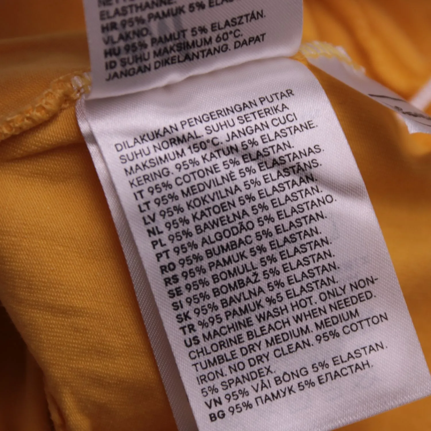 Жёлтая детская шапка H&M с ушками, размер 62 см (3 мес.)